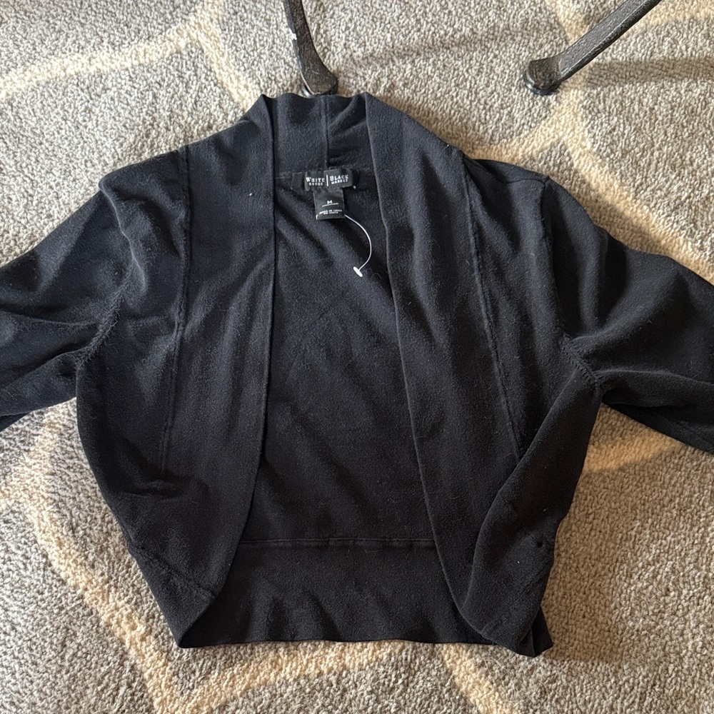 White House Black Market Black shrug